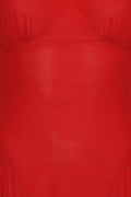 Maxi V-Neck Dress - Racing Red