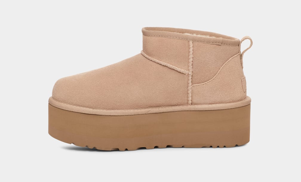 UGG W Classic Ultra Mini Platform - Sand