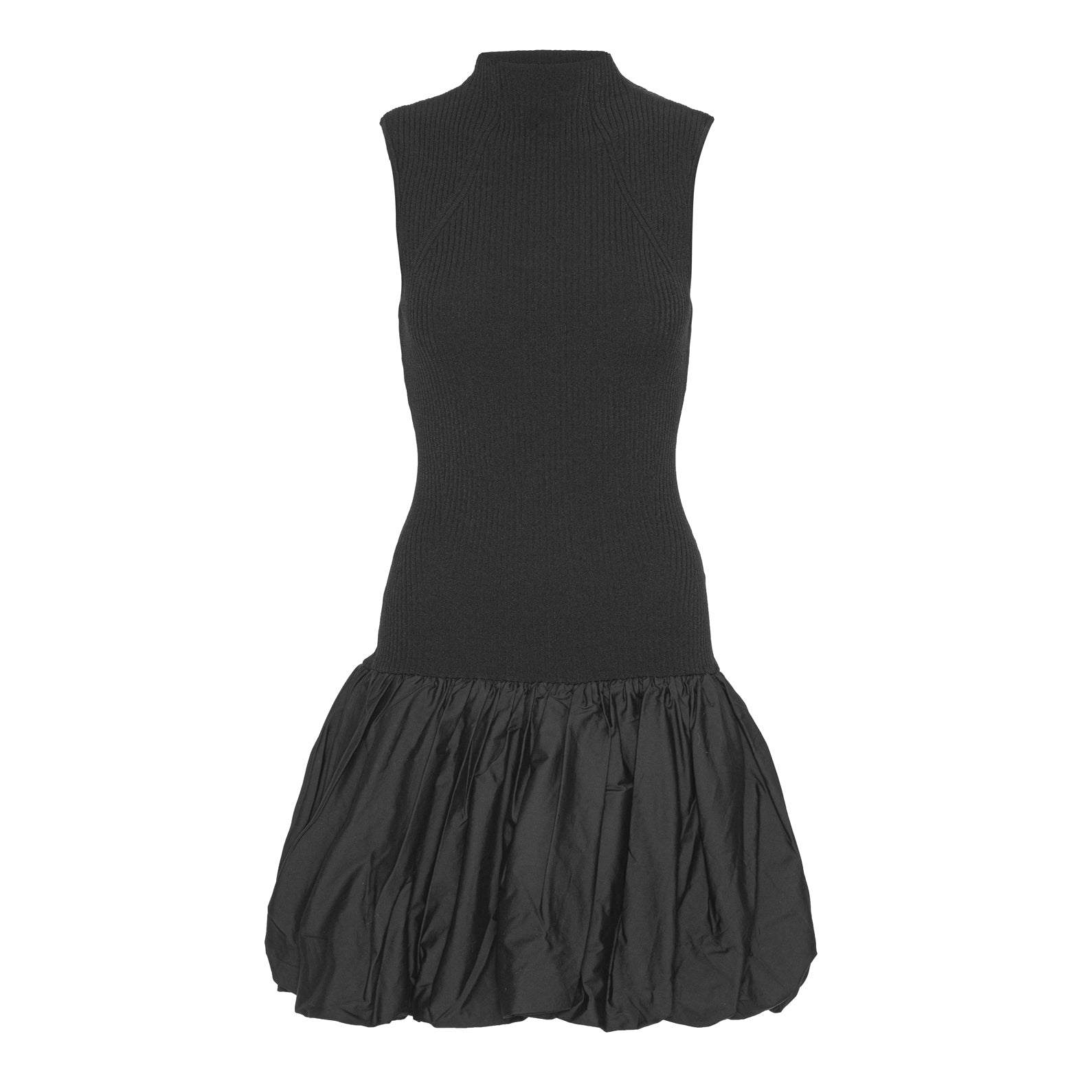 Knit Racer Cut Dress - Svart
