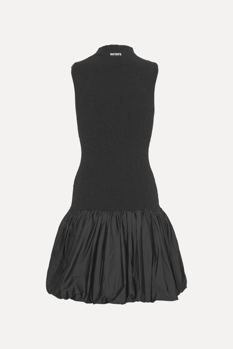 Knit Racer Cut Dress - Svart
