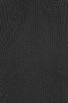 Knit Racer Cut Dress - Black