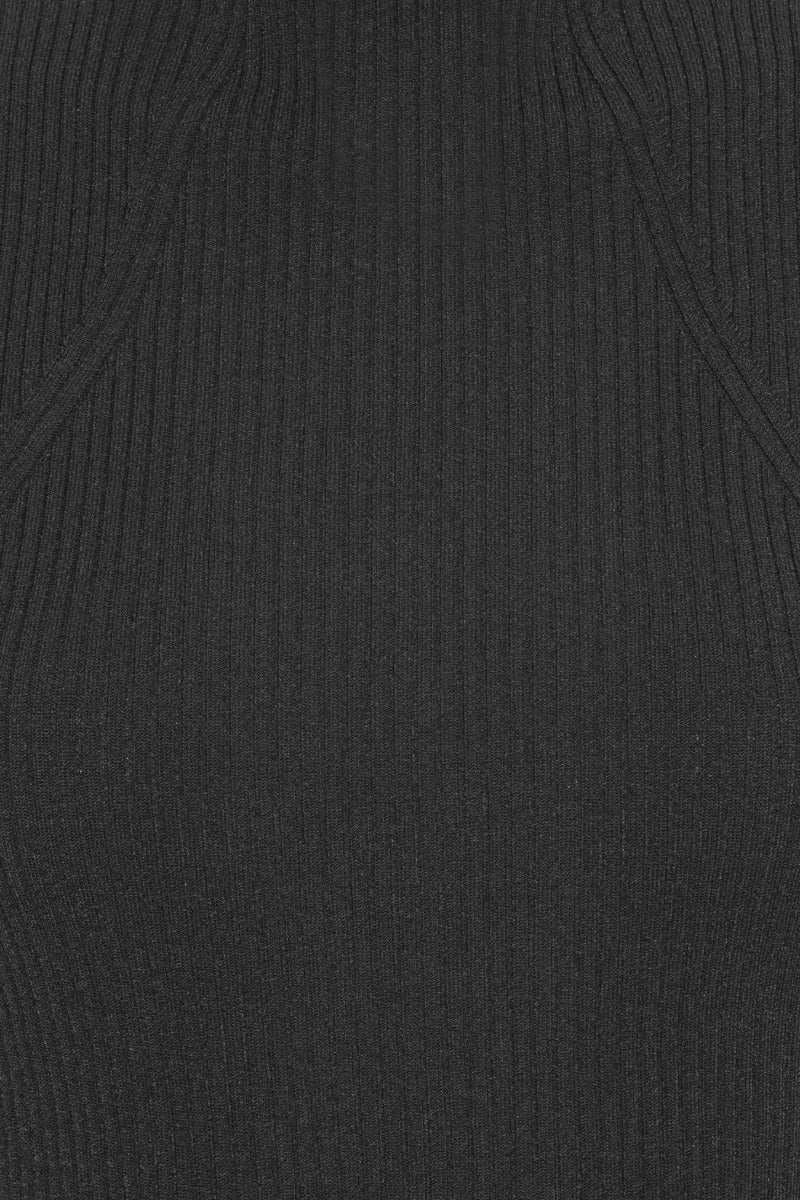 Knit Racer Cut Dress - Svart