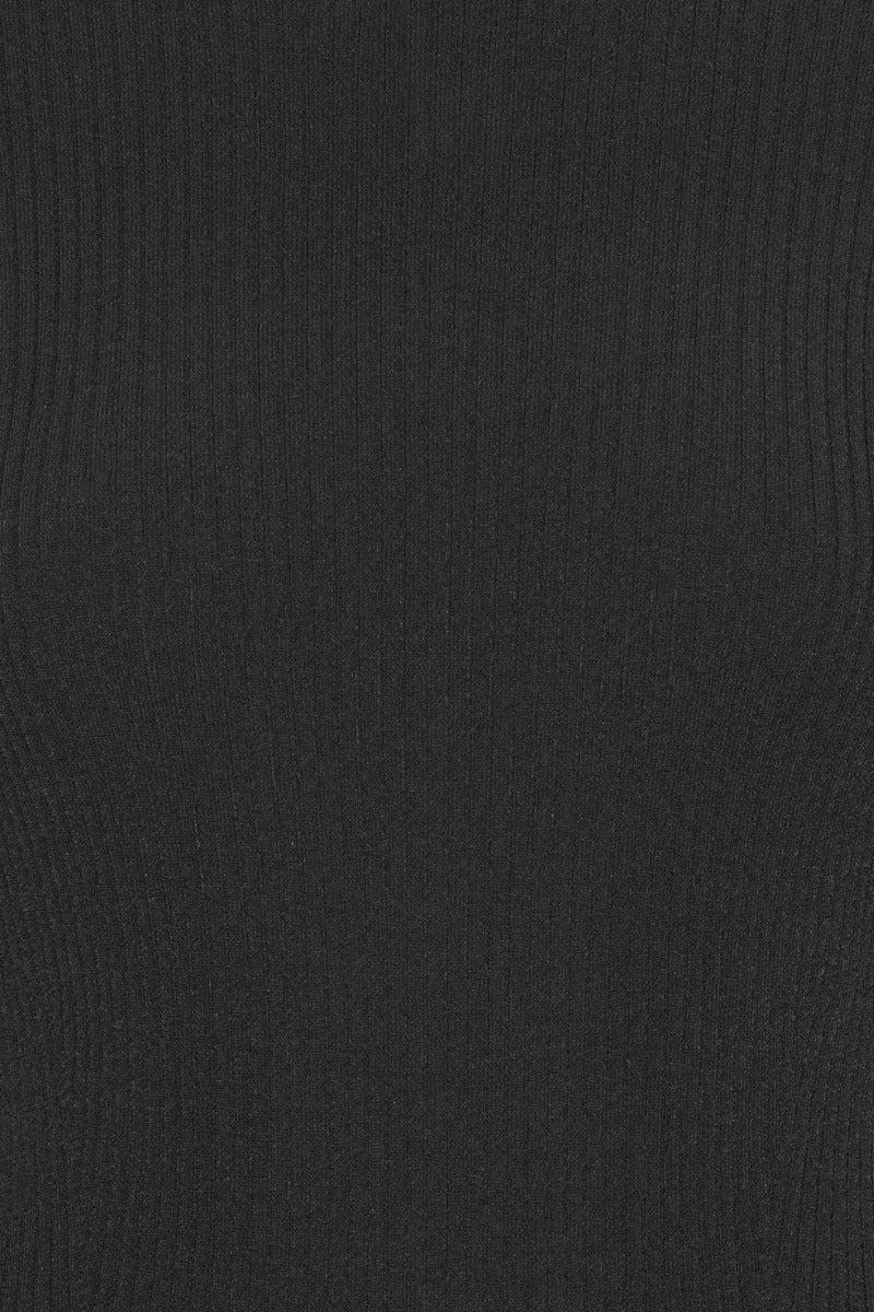 Knit Mini Cutout Dress - Svart