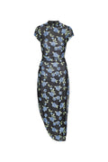 ROTATE Mesh Asymmetric Dress - Black Comb