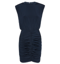 Slinky Ruched Mini Dress - Sky Captain (Dark Blue)