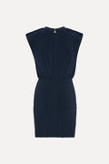 Slinky Ruched Mini Dress - Sky Captain (Dark Blue)