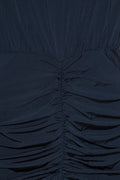 Slinky Ruched Mini Dress - Sky Captain (Dark Blue)