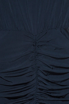 Slinky Ruched Mini Dress - Sky Captain (Dark Blue)