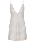 Beaded A-Line Mini Dress - Doeskin (Beige)