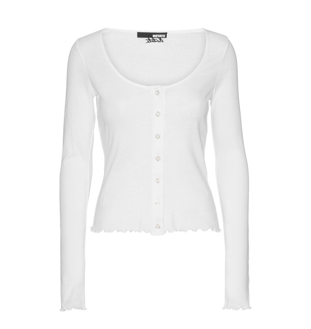 Buttoned Ls Top - Bright White