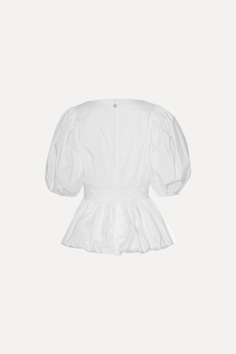 Puff Sleeve Bubble Top - Bright White