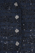 Boucle Short Jacket - Navy Blazer
