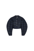 Boucle Short Jacket - Navy Blazer