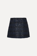 ROTATE Birger Christensen Bouclé minikjol - Navy Blazer