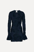 3D Mesh Mini Dress - Navy Blazer