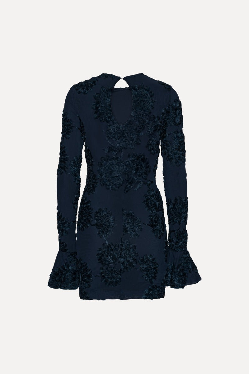 3D Mesh Mini Dress - Navy Blazer