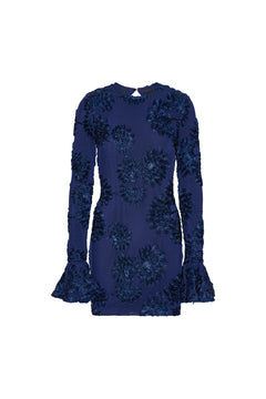 3D Mesh Mini Dress - Navy Blazer