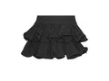 Wide Ruffle Mini Skirt - Svart