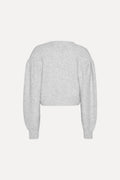 Knit Puffsleeve Cardigan - Snow White