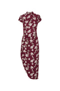 Mesh Asymmetric Dress - Zinfandel Comb.
