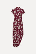 Mesh Asymmetric Dress - Zinfandel Comb.