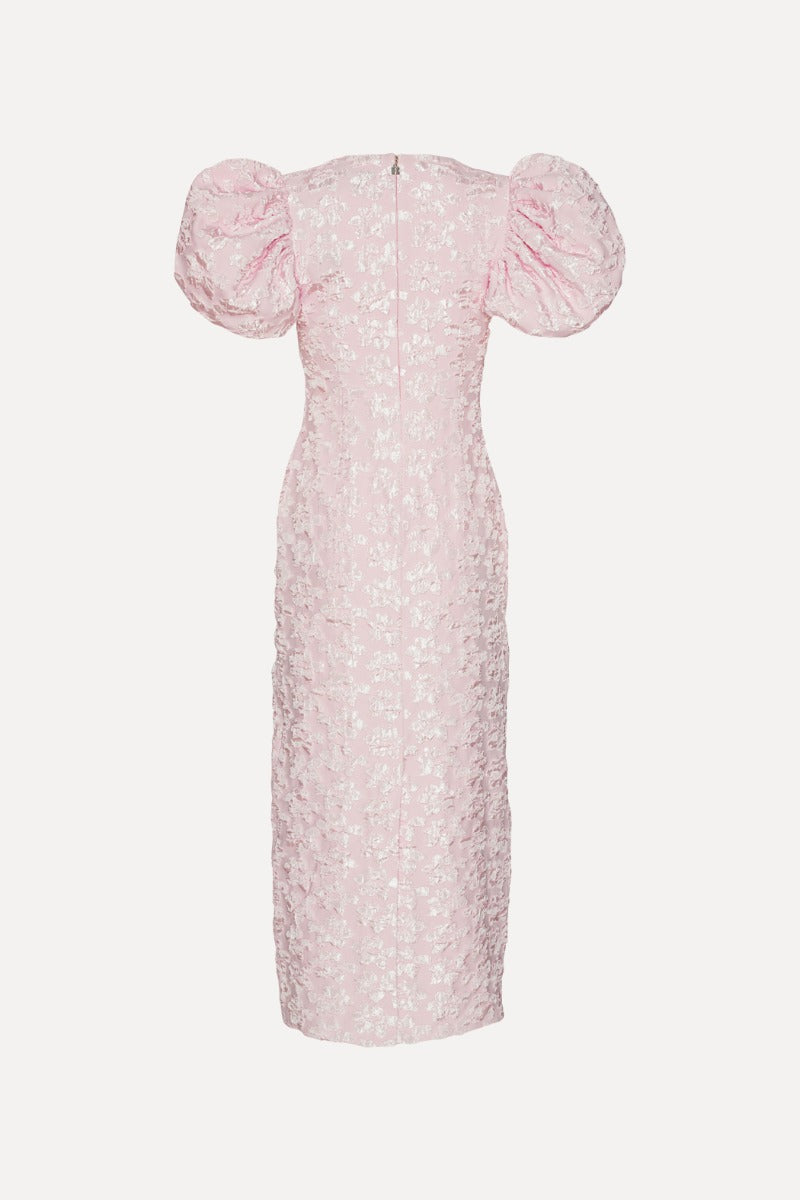Jacquard Midi Puffy Dress - Ballerina