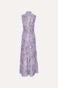 Flower Mesh Maxiklänning - Lavender Aura