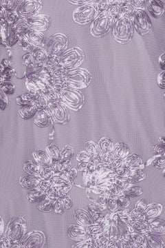 Flower Mesh Maxi Dress - Lavender Aura