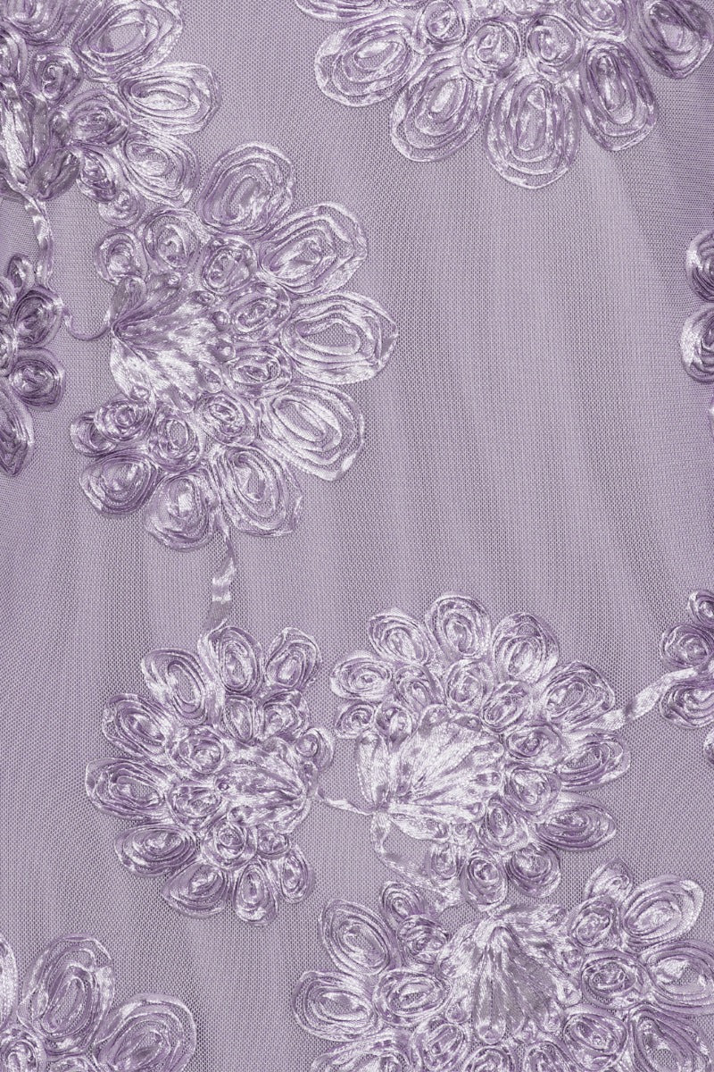 Flower Mesh Maxiklänning - Lavender Aura