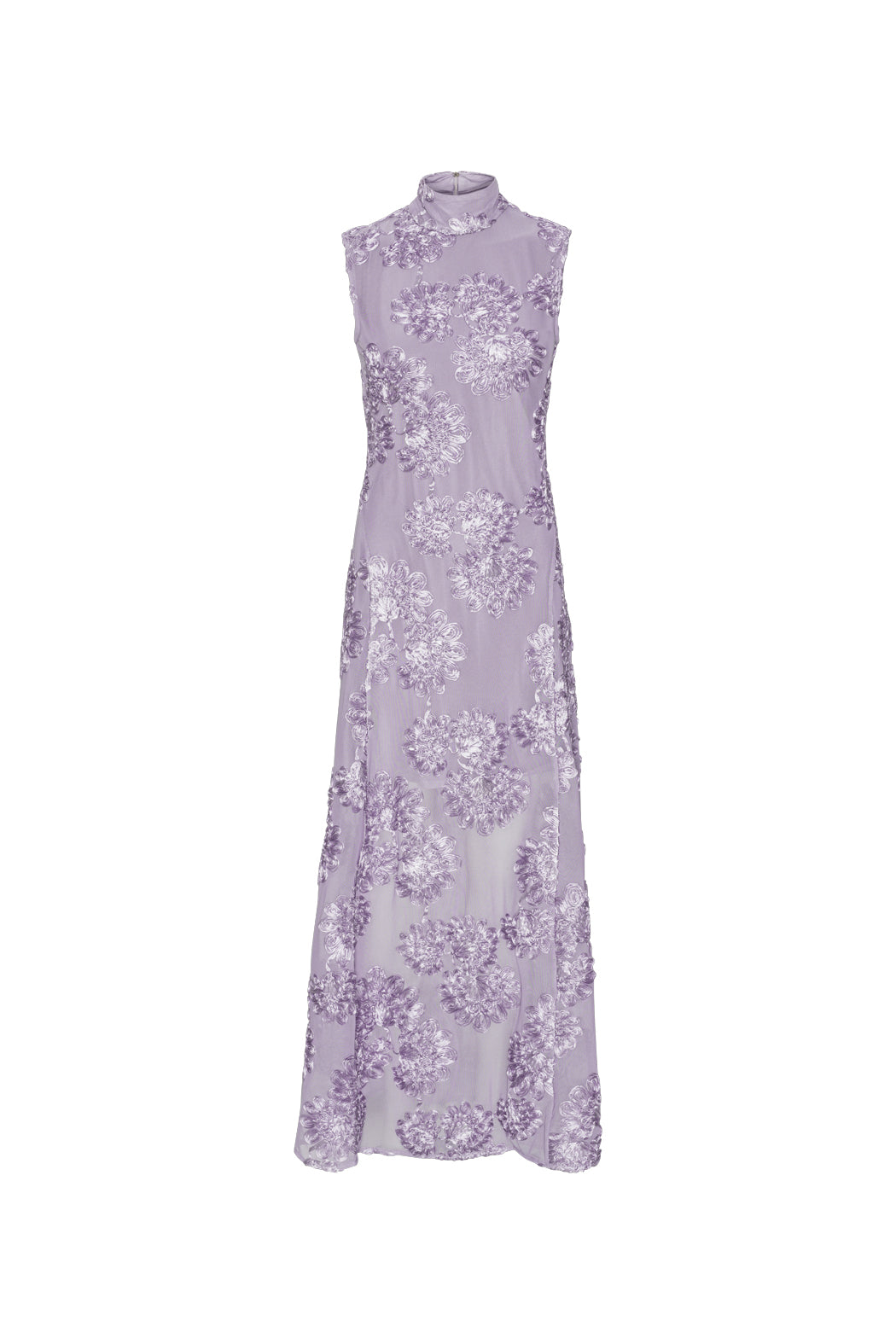 Flower Mesh Maxiklänning - Lavender Aura