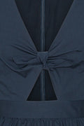 Puff Sleeve Bubble Top - Navy Blazer