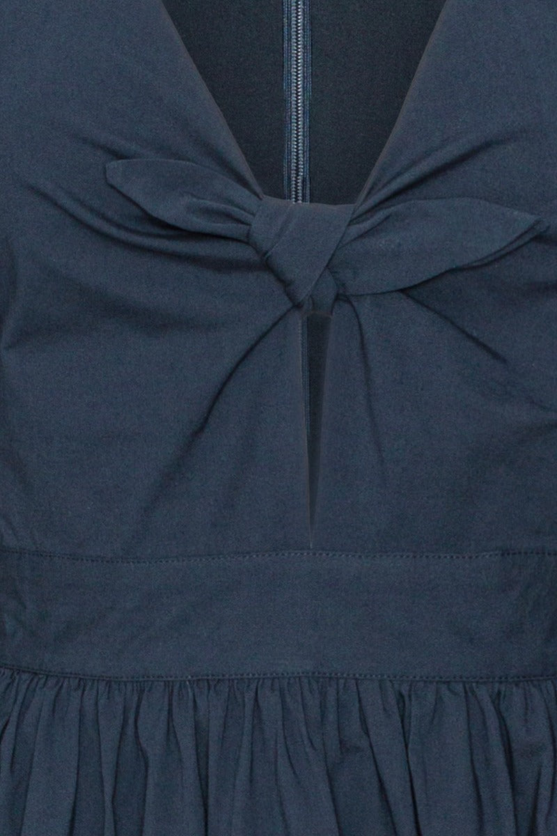 Midiklänning med puffärm - Navy Blazer