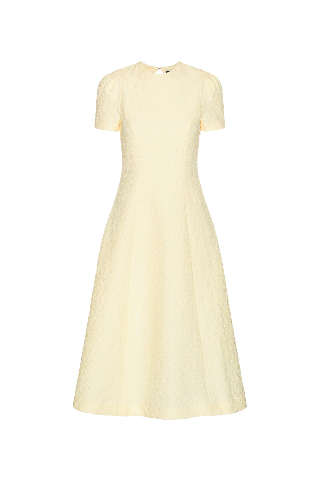 Jacquard Flared Dress - Winter White