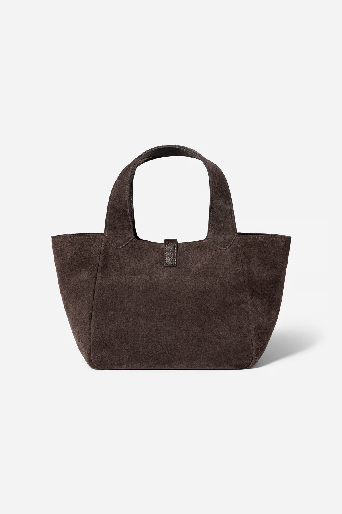 Lucille Tote Bag Small - Dark Brown Suede