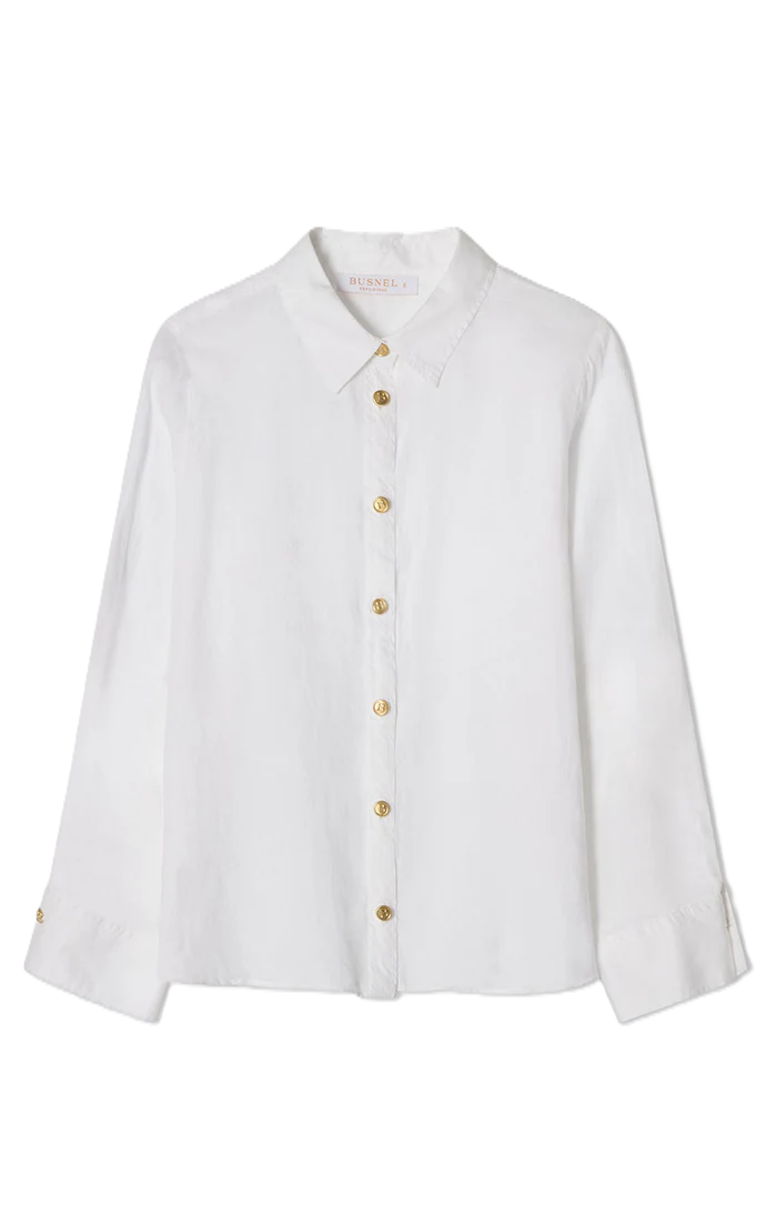 Nenne Linen Blouse - Vit