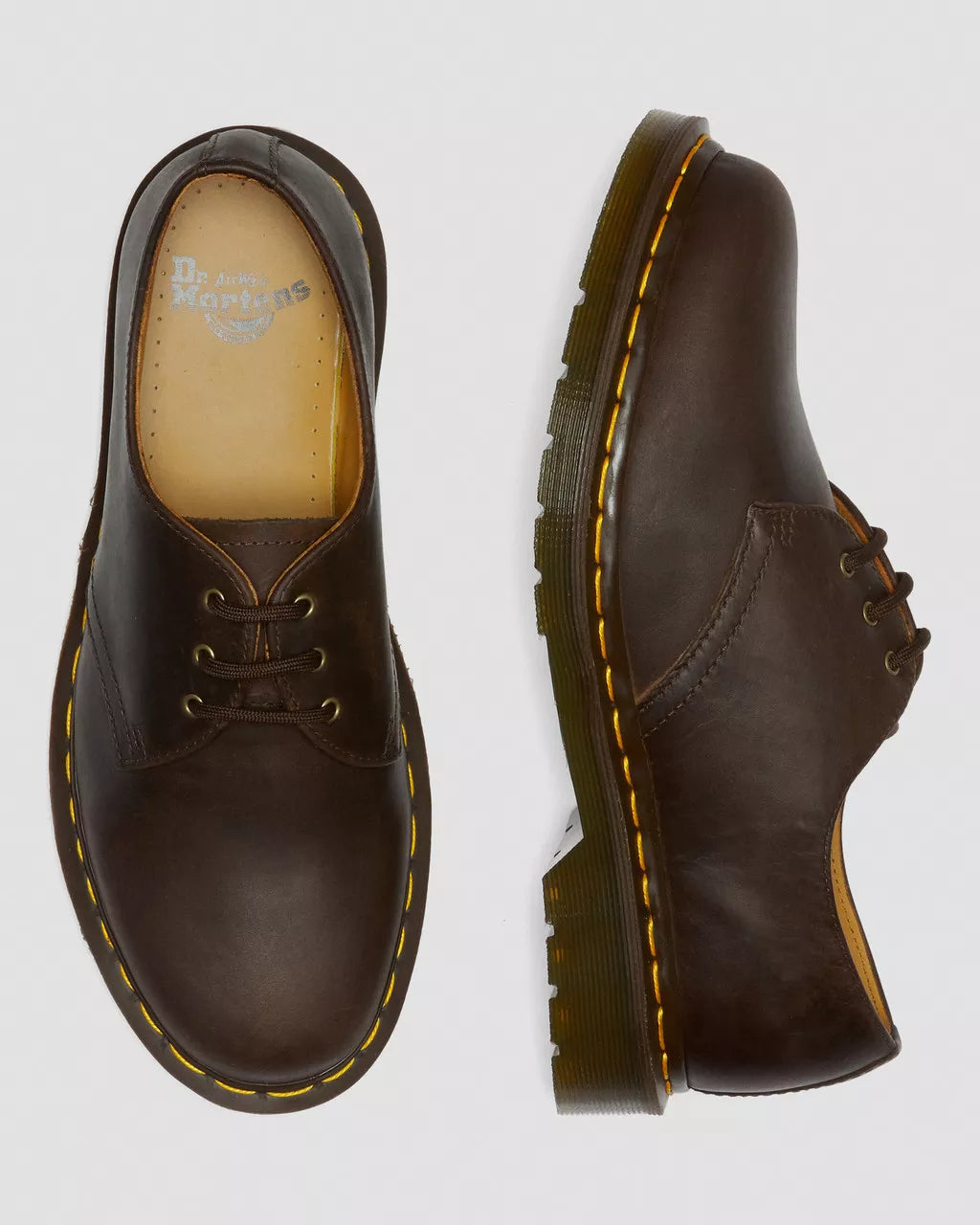 1461 Crazy Horse Leather Oxford Shoes - Dark Brown
