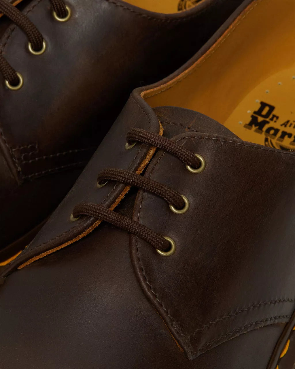 1461 Crazy Horse Leather Oxford Shoes - Dark Brown