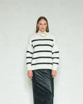 Cece Stripe - Offwhite/Charcoal