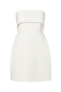 Tulia Sleeveless Marked Waist Mini Dress - Cream
