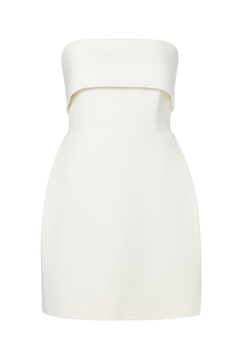Tulia Sleeveless Marked Waist Mini Dress - Cream