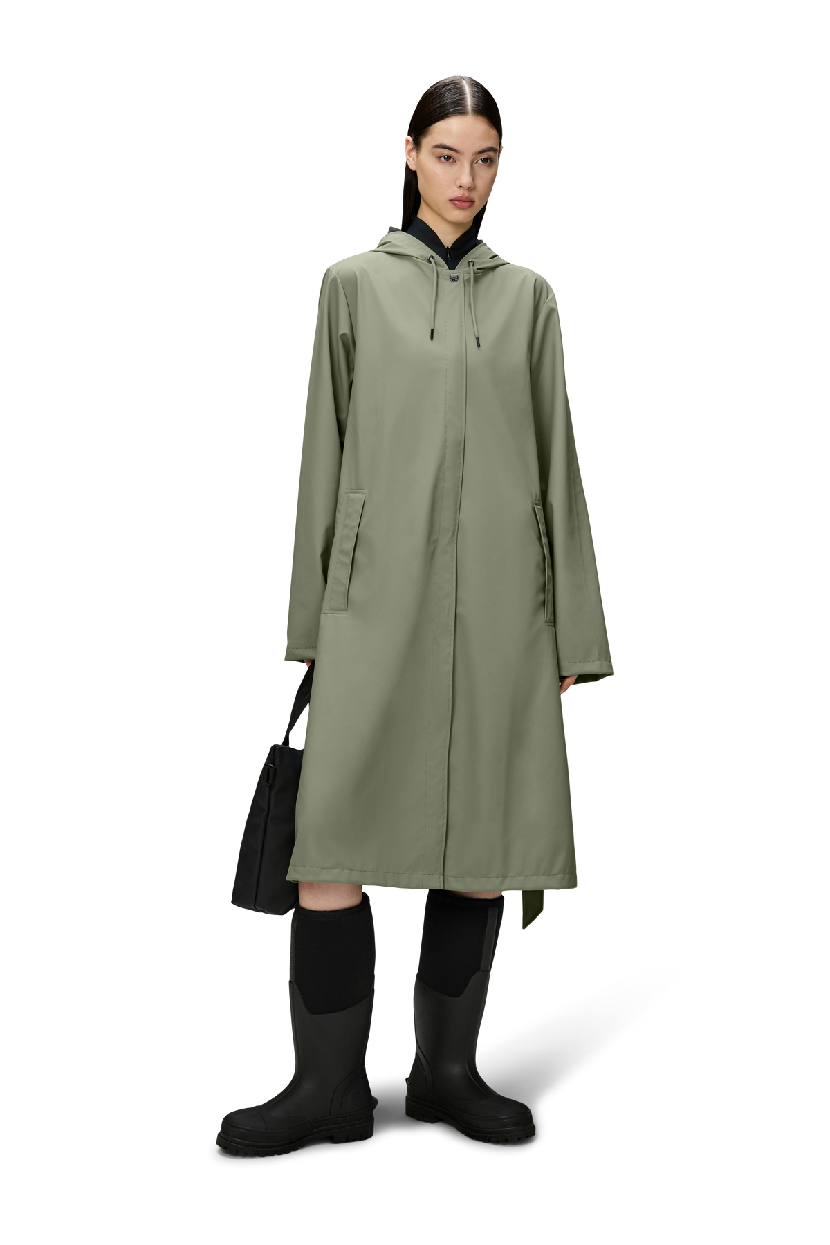 Rains A-Line Longer W Jacket W3 - Drift