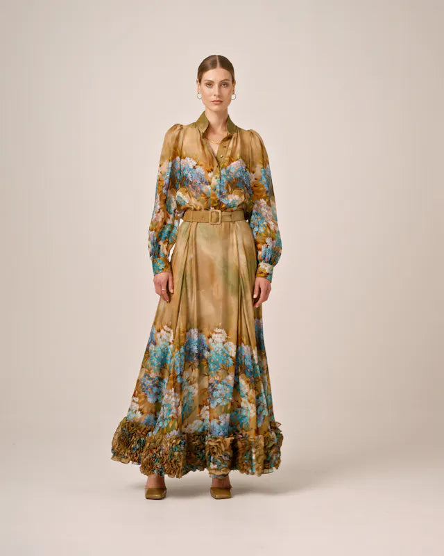 Organza Blouse - Forest Flower