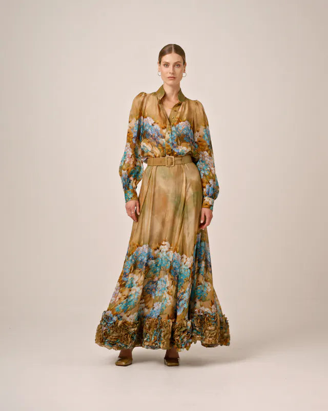 Organza Blouse - Forest Flower