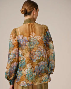 Organza Blouse - Forest Flower