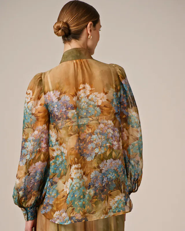 Organza Blouse - Forest Flower