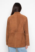 Lauren Leather Jacket - Camel Suede
