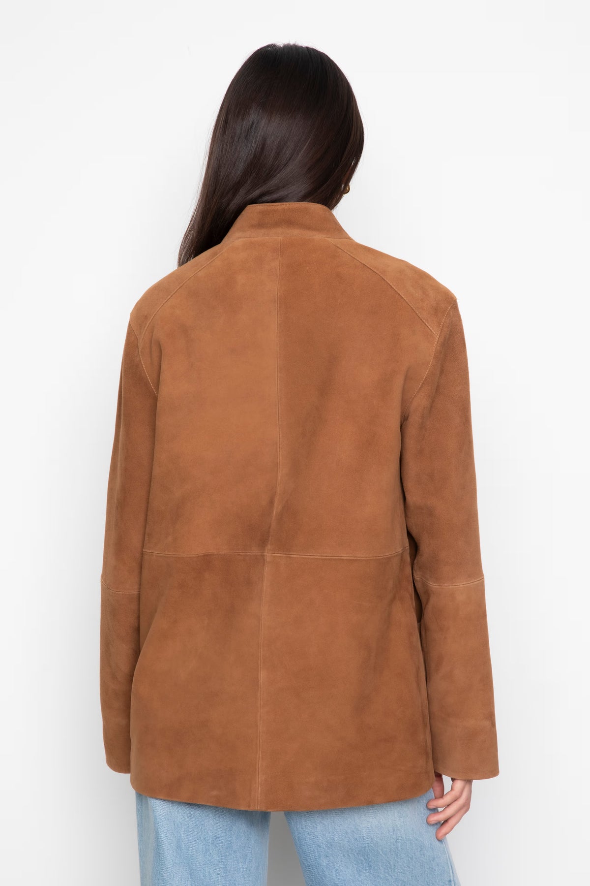 Lauren Leather Jacket - Camel Suede