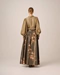 Taffeta Maxi Skirt - Antique Roses