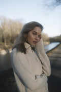 Mode Rib Hz Knit - Gråhvit