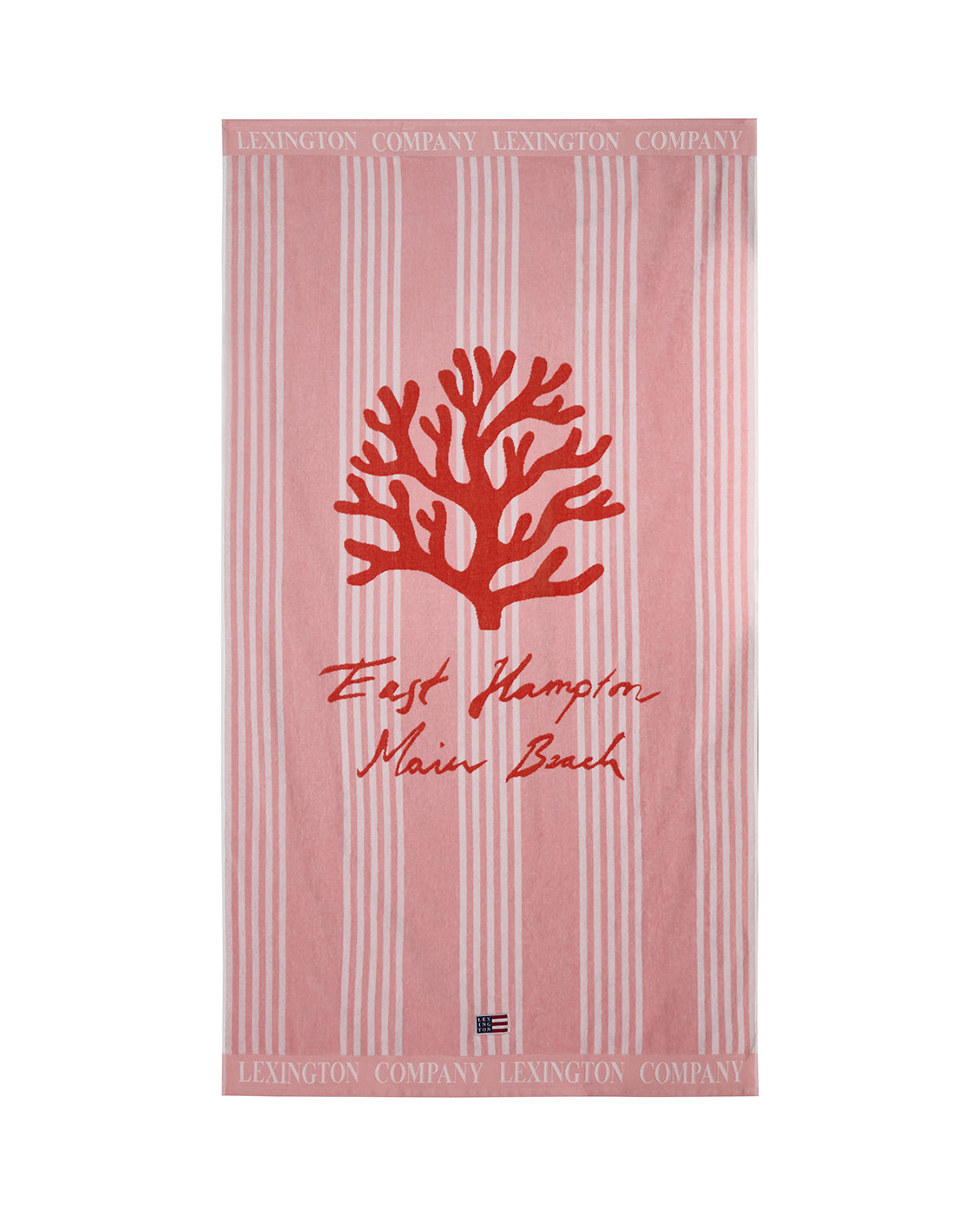 Long Island Beaches Strandhandduk 100x180 - Rosa/Korall